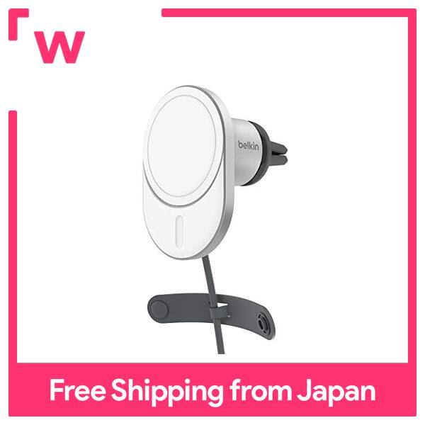 Belkin MagSafe Certified Wireless Car Charger 15W Air Conditioner Vent USB-C Cable (1.2m) Included (Cigar Charger Sold Separately) Compatible with iPhone 14/13/12 Series Made for MagSafe Certified WIC