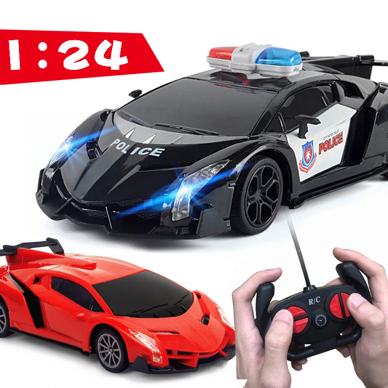 Car Toys 1PCS 20cm Remote Control Car 4 Channels Wireless Simulation Police Car Toy Pursuit Rescue Vehical Model With Light Best Gift For Kids Boys Girls Vehicle Car Model Toys For Boys Cars Toys toys