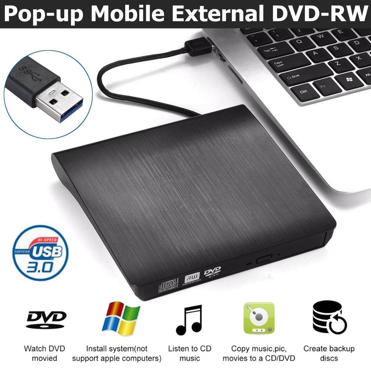 Original Diymore USB 3.0 Slim External DVD RW CD Writer Drive Burner Reader Player Optical Drives For Laptop PC