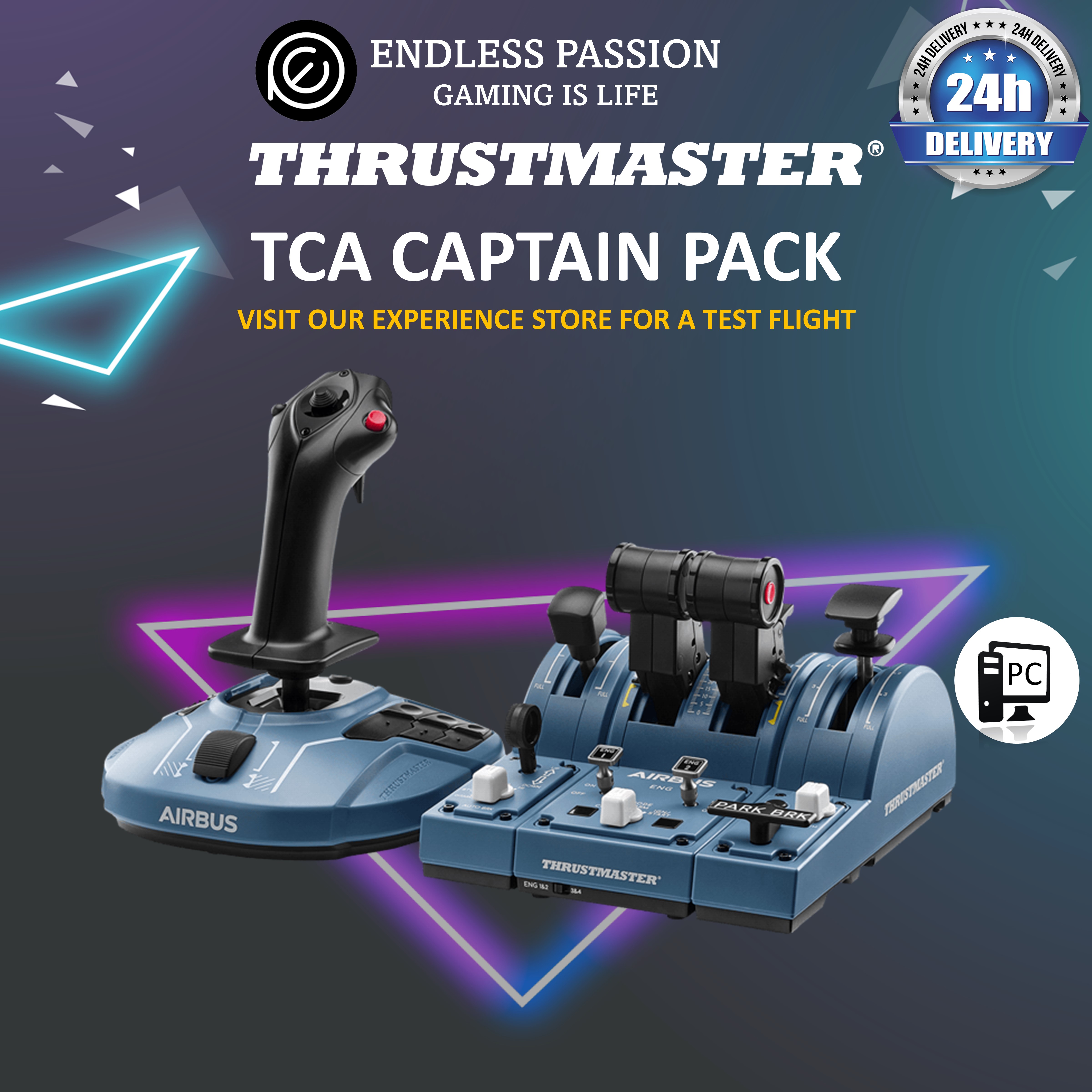 Thrustmaster TCA Captain Pack Airbus Edition - Pack of the Sidestick / Throttle / Throttle Add on - for PC