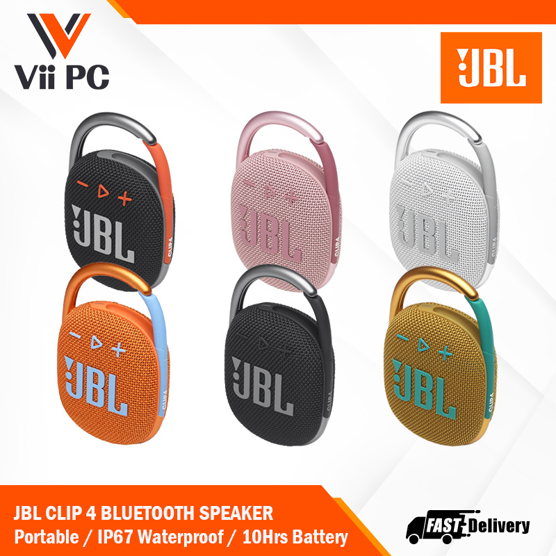 JBL Clip 4 - Portable Speaker with Bluetooth, Built-in Battery, Waterproof and Dustproof Feature