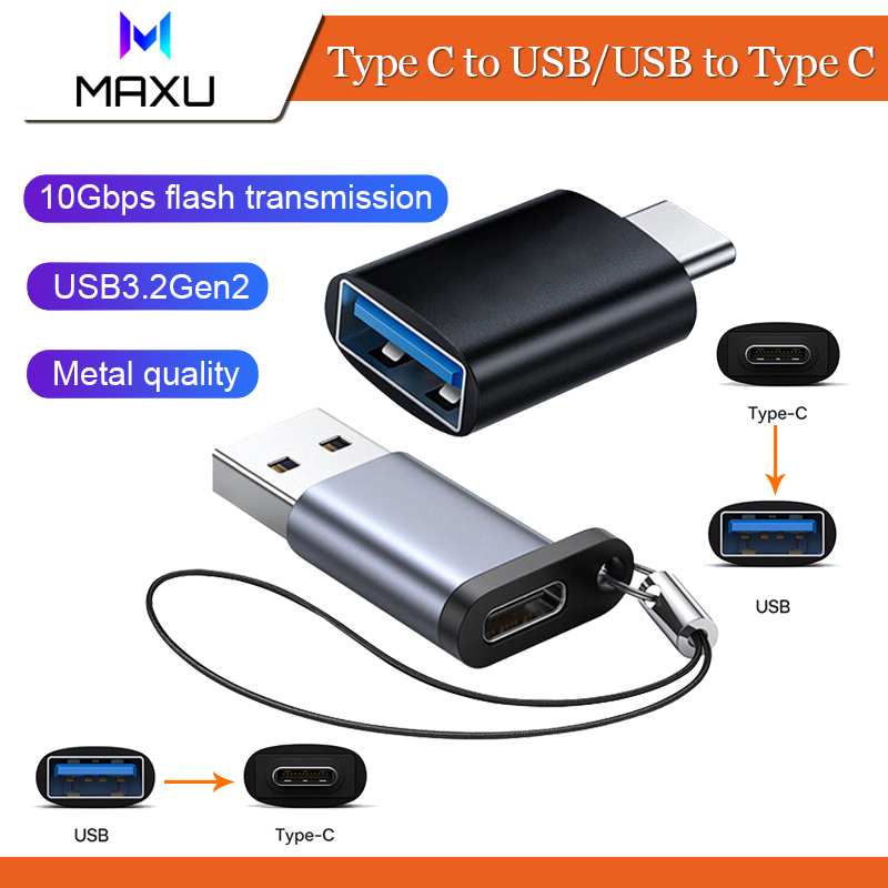 [2PCS] USB 3.0 Type C OTG Adapter Type C to USB/USB to Type C Converter 10Gbps Data Transmission for Macbook Huawei Samsung