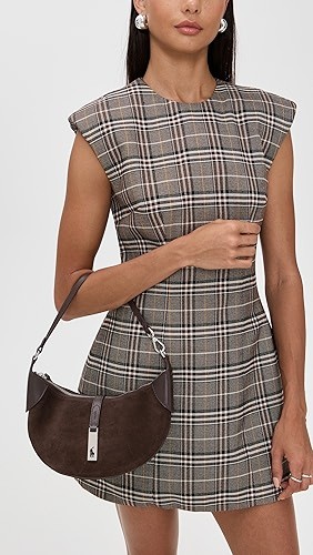 Suede Leather ID Mini Shoulder Bag